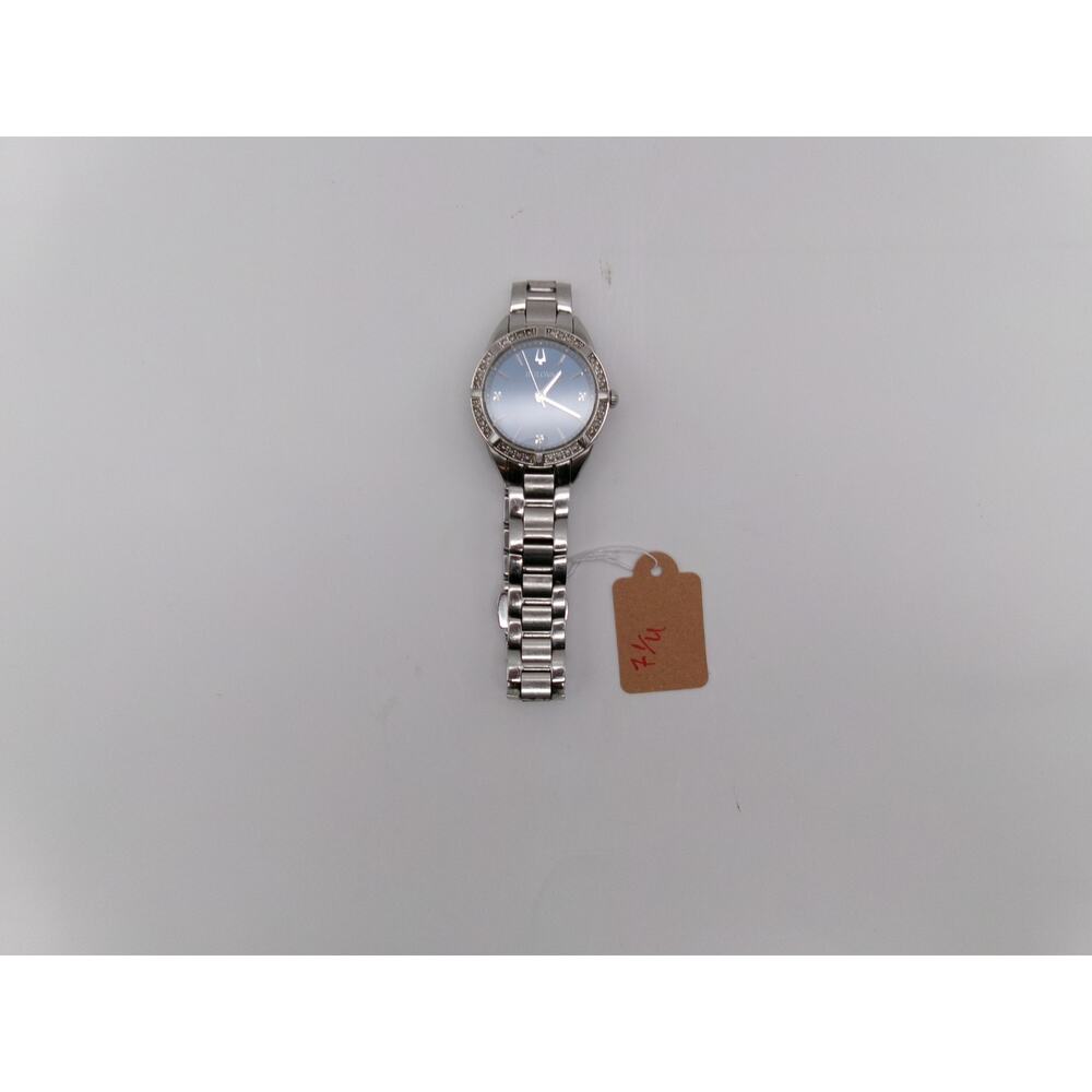 Bulova Sutton 96R243 Women's Blue Dial Diamond Quartz Stainless Steel Watch - Picture 4 of 11